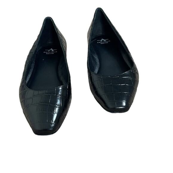 AQUATALIA  MARCELLA CROC EMBOSSED‎  BLACK FLATS SIZE 8.5 - Picture 10 of 10